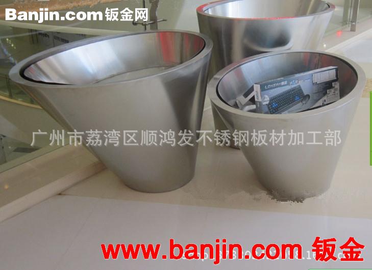 现代酒店不锈钢花钵，插花器，企业大堂多彩风水球，广场景点饰品
