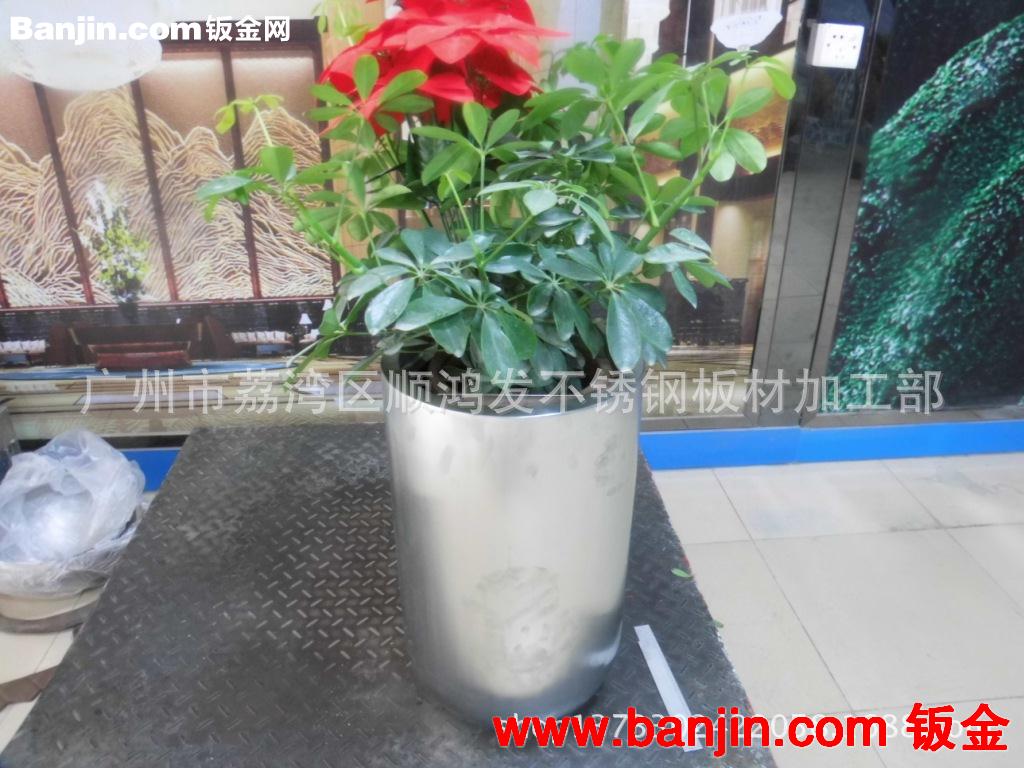 现代不锈钢花钵，插花器酒店家居用品，茶楼不锈钢制品