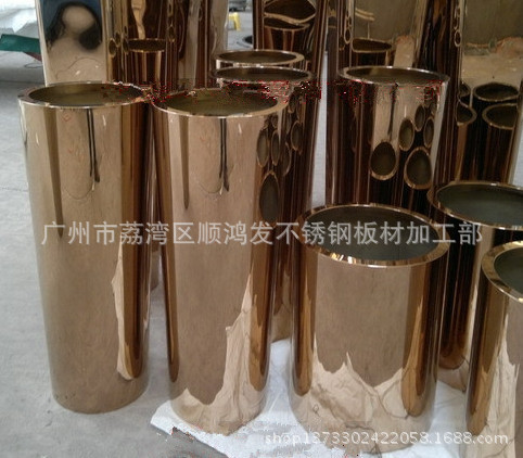 酒店企业办公室装饰摆件，家居不锈钢精品圆锥花盆，展厅装饰品