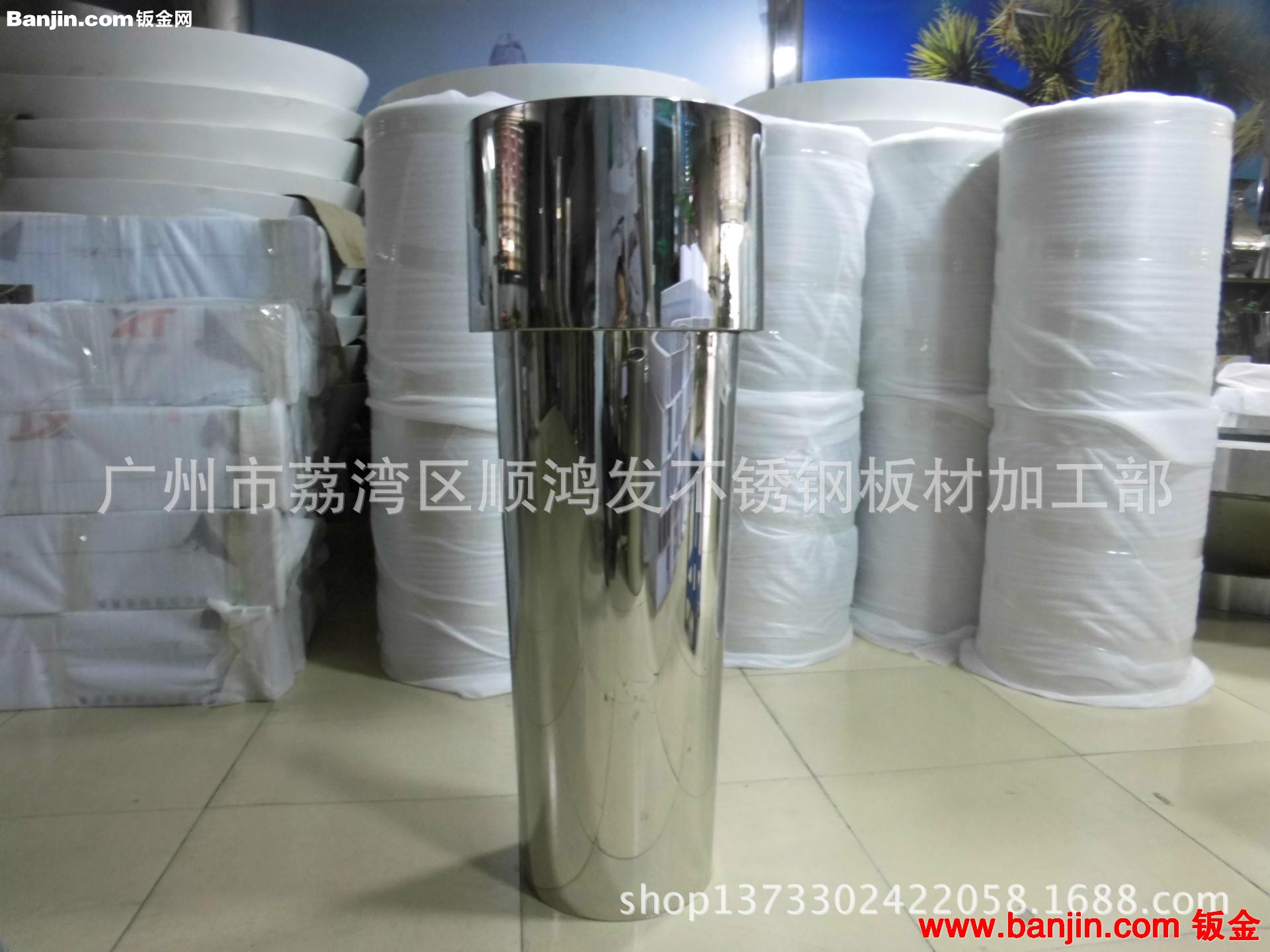 定做不锈钢镜面装饰花筒，酒店企业迎宾绿化花筒，房地产展厅花筒