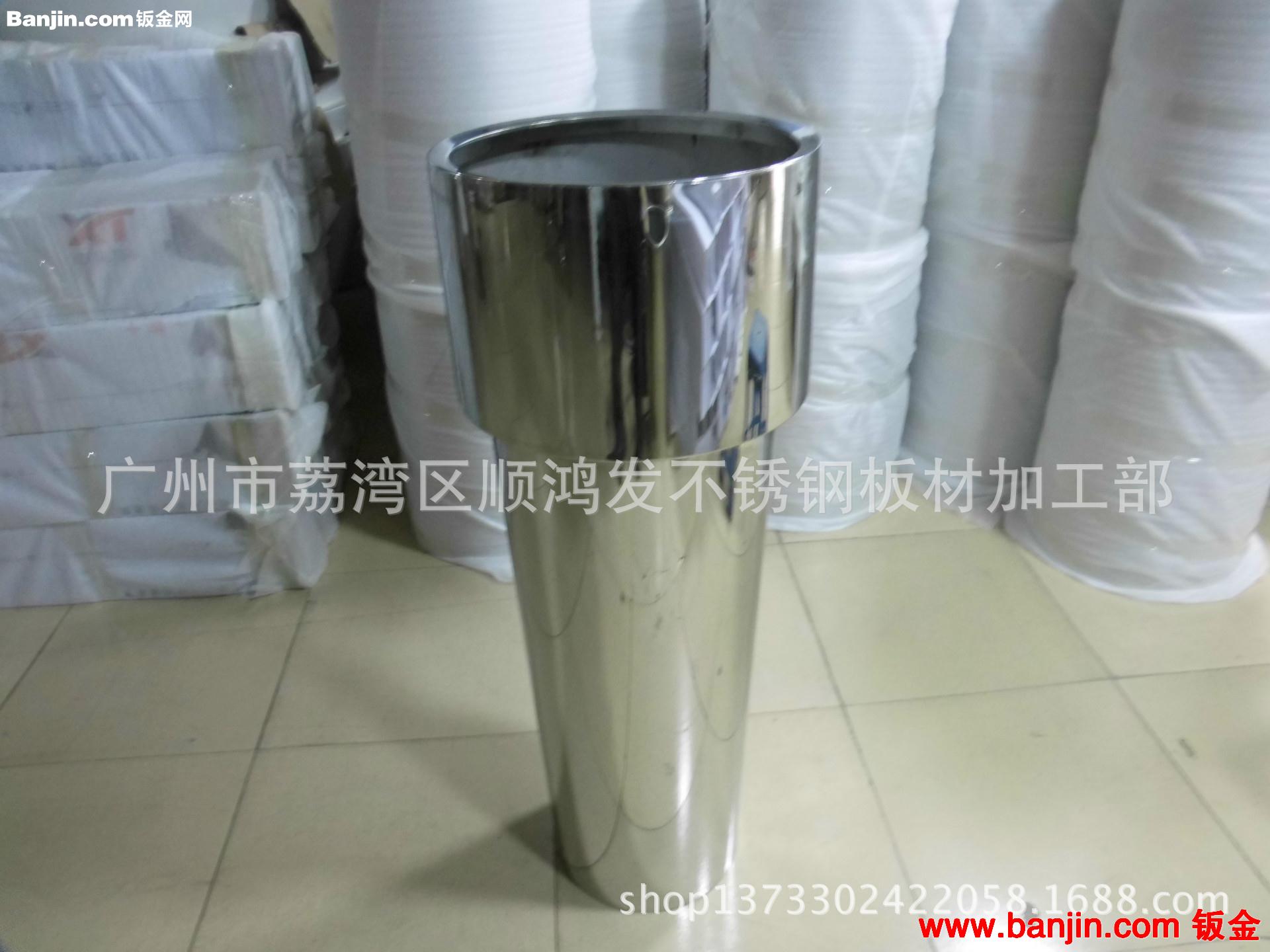 定做不锈钢镜面装饰花筒，酒店企业迎宾绿化花筒，房地产展厅花筒