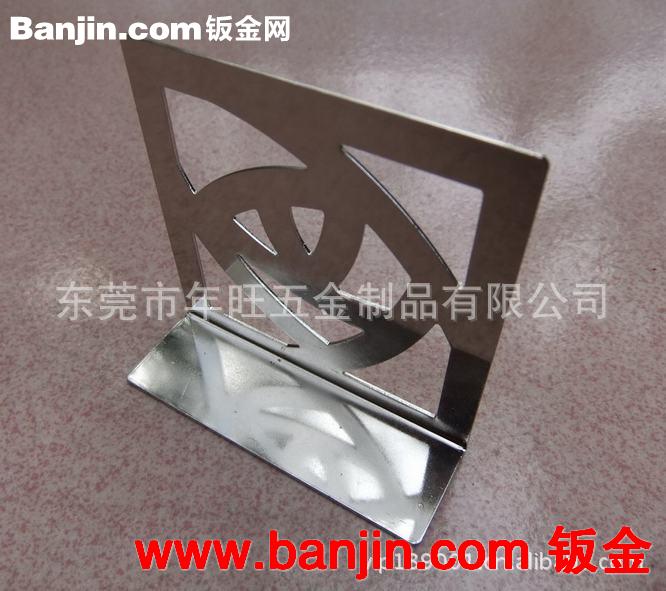低价供应 金属酒水牌底座 餐桌不锈钢餐牌夹 三角形拉丝台卡 现货