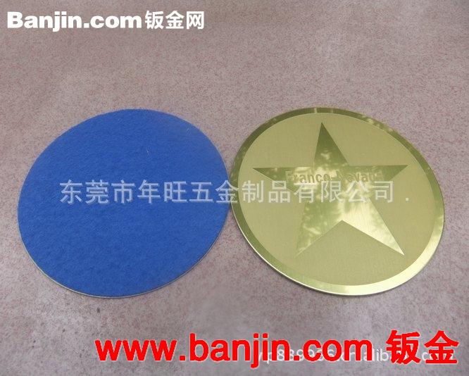 供应HTC不锈钢冲压凹凸杯垫 金属礼品杯垫 铝合金喷砂氧化杯垫