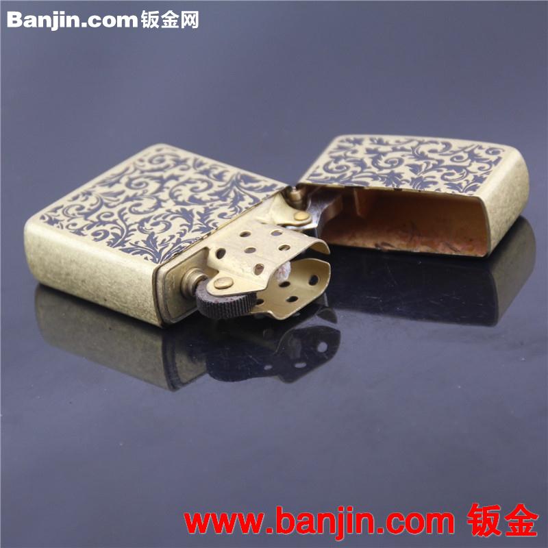 佐罗促销装 Z8513B原铜唐草精装 买5个送2瓶煤油 高档煤油打火机
