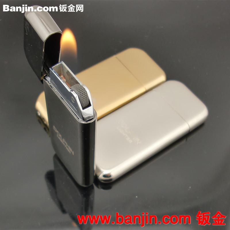厂家直销 正品DOL076珍珠极薄 金属砂轮明火打火机 广告礼品定制 