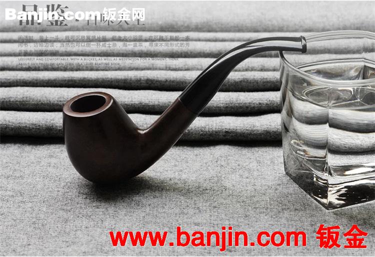 特价直销 小叶黑檀木烟斗 9mm过滤芯烟丝斗烟具批发 爆款烟斗批发
