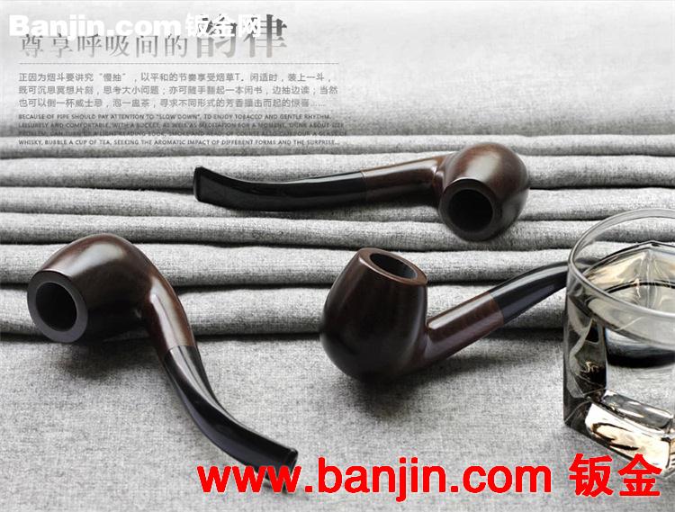 特价直销 小叶黑檀木烟斗 9mm过滤芯烟丝斗烟具批发 爆款烟斗批发