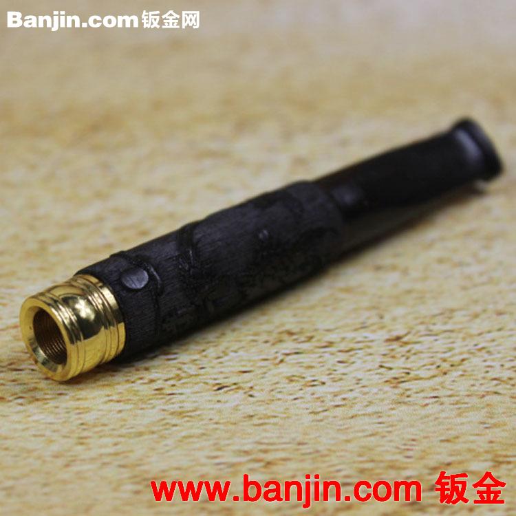 精品高档烟嘴 全木精雕 黑檀拉杆过滤烟嘴 木质烟具烟嘴礼品批发