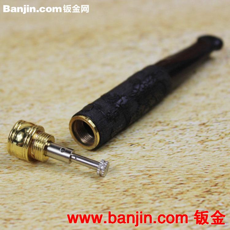 精品高档烟嘴 全木精雕 黑檀拉杆过滤烟嘴 木质烟具烟嘴礼品批发
