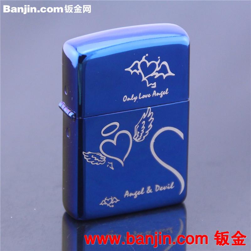 ZIPPO类蓝冰之天使与魔鬼 激刻系列煤油打火机 广告创意打火机