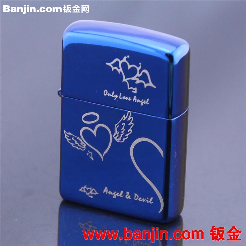 ZIPPO类蓝冰之天使与魔鬼 激刻系列煤油打火机 广告创意打火机