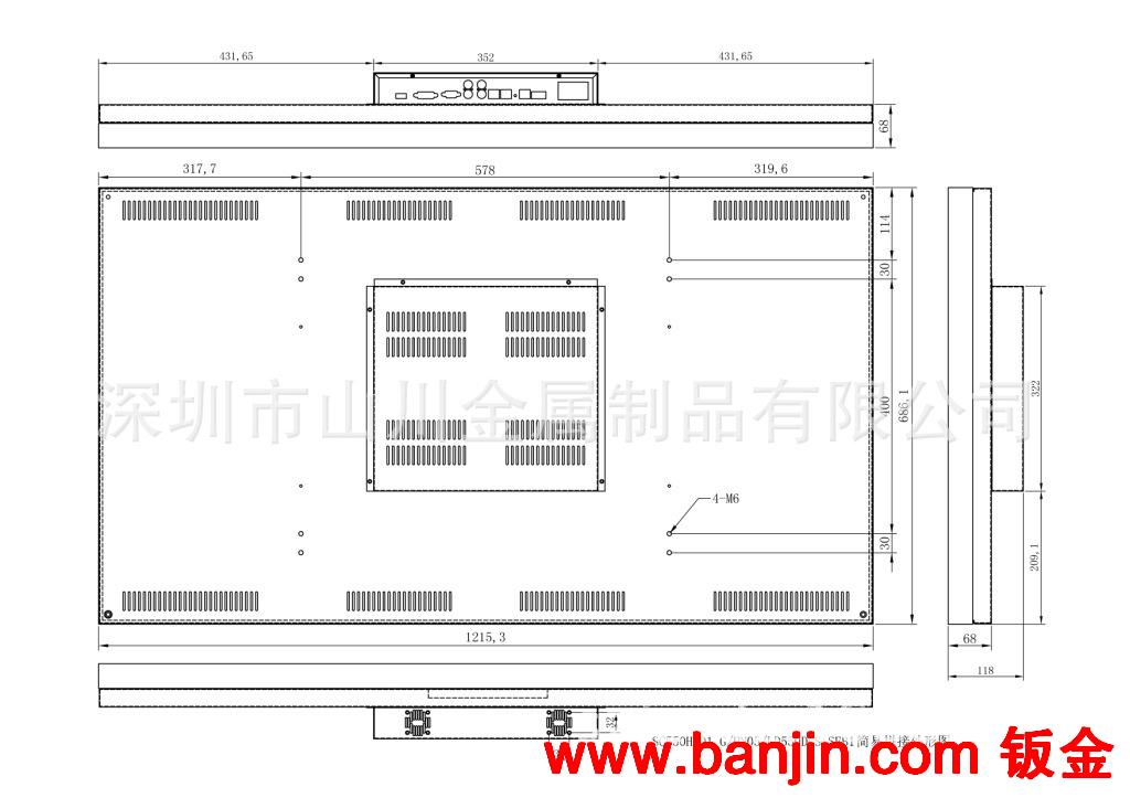 简易55寸HN01拼接屏外壳加工厂家, 55寸HN05拼接屏外壳生产厂家,