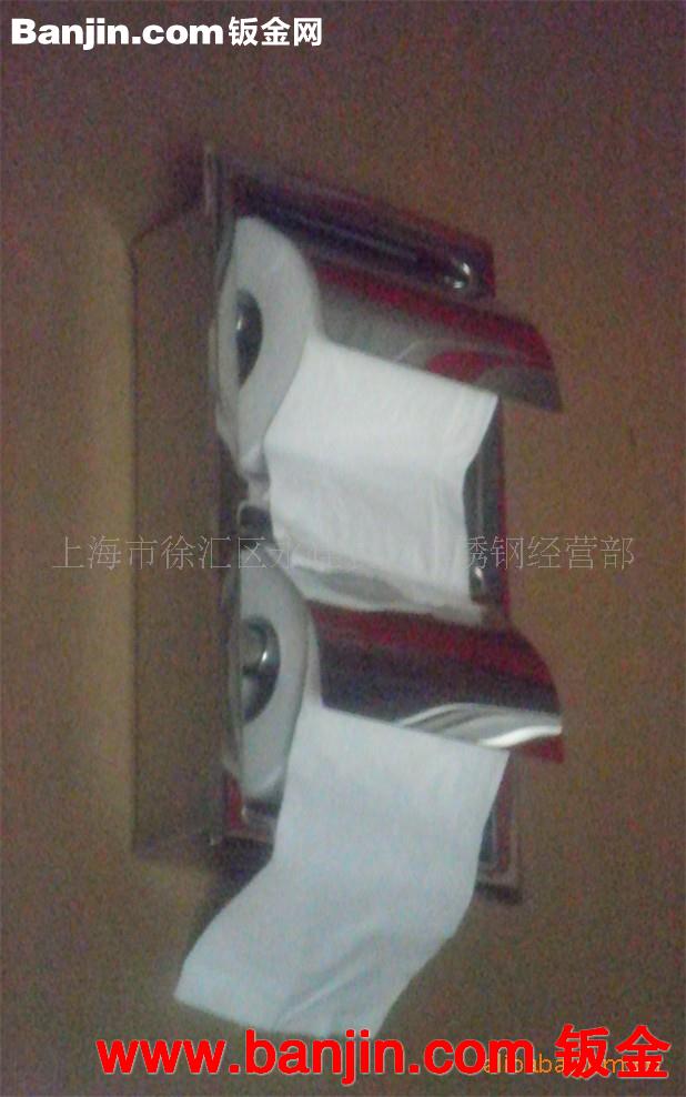 厂价直销嵌入式双卷不锈钢手纸架 手纸盒