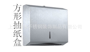 供应明装方形卫生间用不锈钢擦手纸盒 不锈钢手纸架