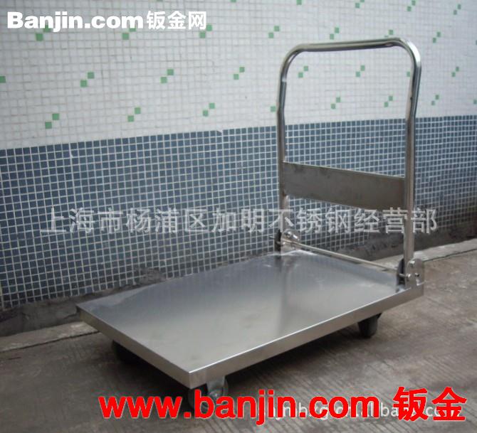 供应不锈钢手推车，物流用平板手推车，实验双层手推车，价格便宜