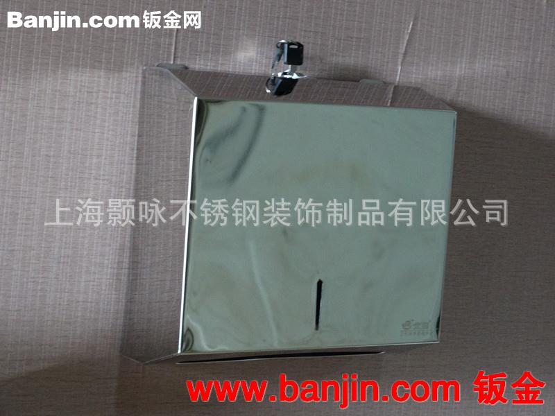 供应明装方形卫生间用不锈钢擦手纸盒 不锈钢手纸架