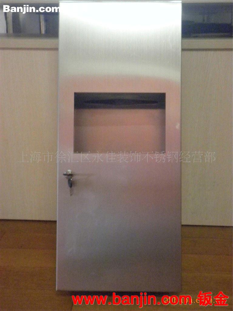 供应宾馆,写字楼用暗装组合型带垃圾桶单门不锈钢手纸箱