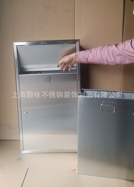可非标定制机场暗藏式不锈钢多功能垃圾桶