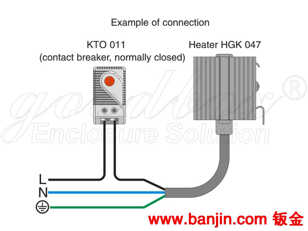 供应不锈钢箱柜用小型半导体加热器HGK 钣金加工 非标 定制