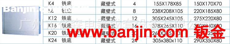 广州厂家供应福星型系列 K4铁底藏壁式配电箱加工