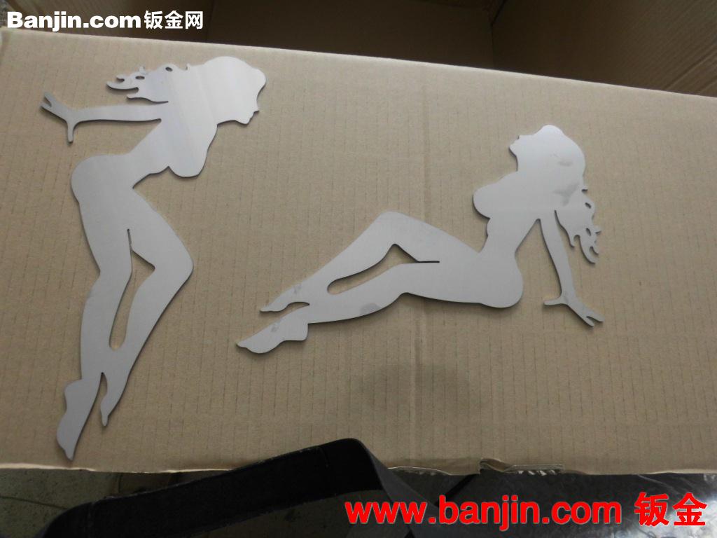 不锈钢美女，不锈钢激光切割，不锈钢平面造型