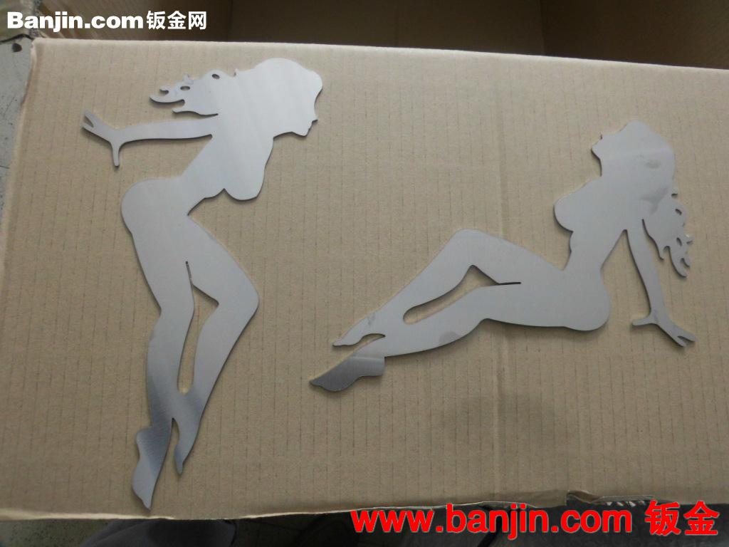 不锈钢美女，不锈钢激光切割，不锈钢平面造型