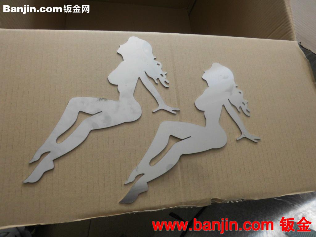 不锈钢美女，不锈钢激光切割，不锈钢平面造型