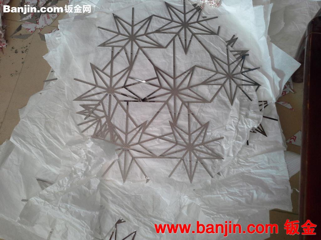 激光切割，不锈钢几何图案摆饰，不锈钢精品装饰品，不锈钢加工