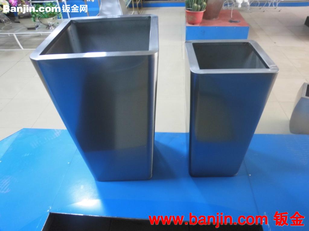酒店大堂装饰摆件，家居不锈钢精品商场装饰品，会议厅玫瑰金花筒
