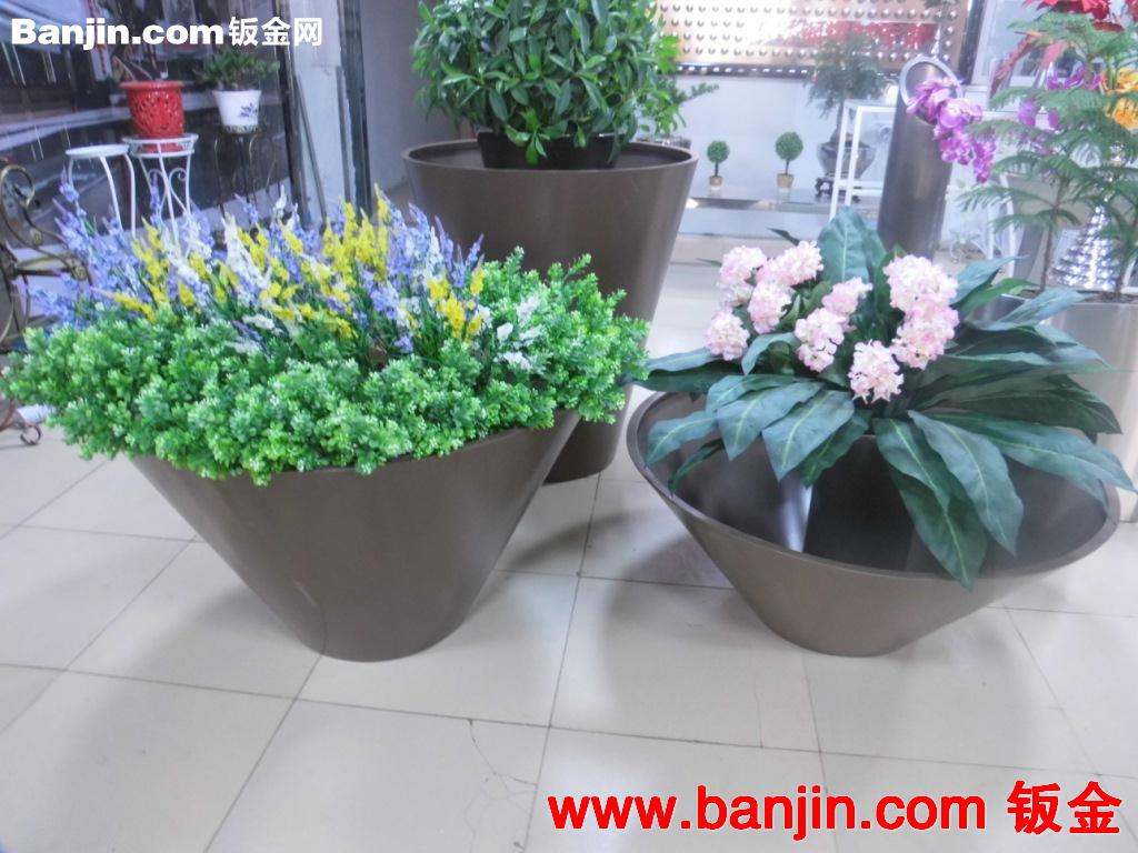 定做酒店企业市政大堂绿化不锈钢花瓶，不锈钢花盆，桂林花坛组合