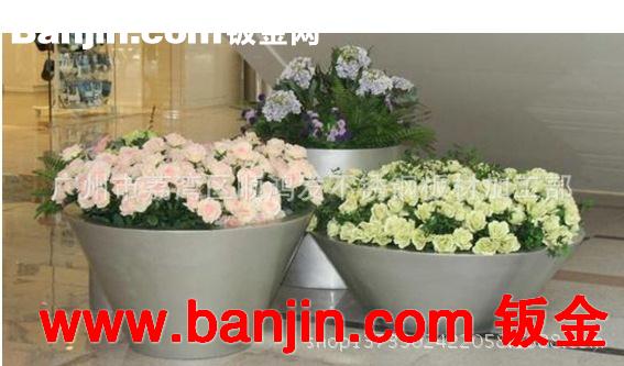 定做圆弧花盆，精制花箱，不锈钢花钵，不锈钢花盆，不锈钢花瓶