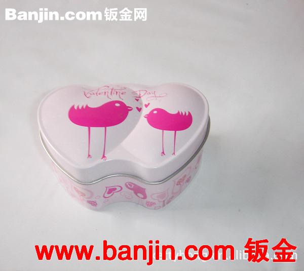 双心彩色饰品铁盒 时尚双心饰品铁盒 供应双心饰品铁盒