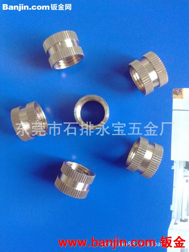 现货供应直花铜螺母 9*13*M6铜镶件 铜螺母