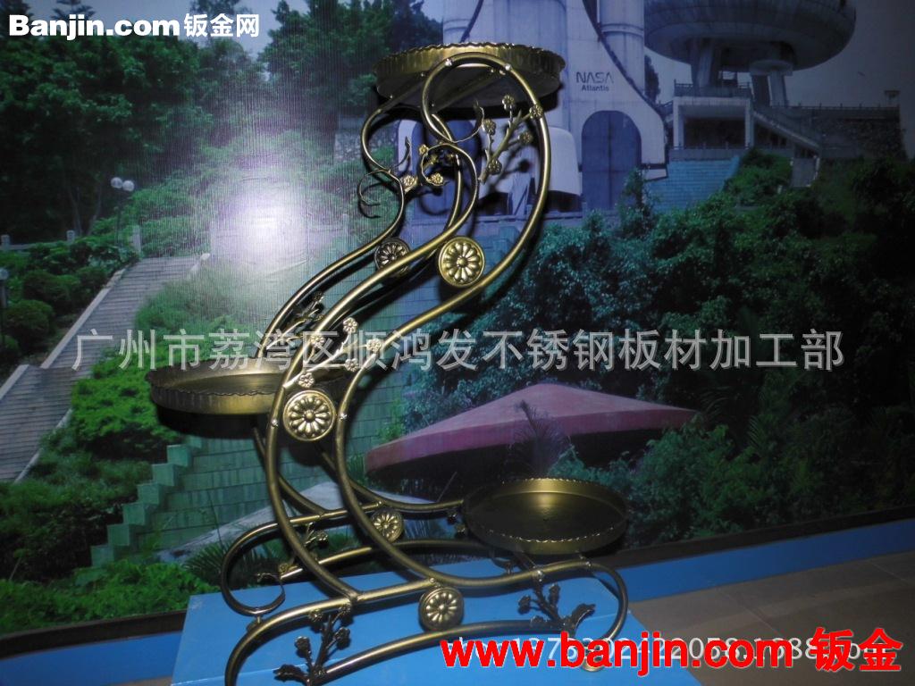 定做酒店企业家居商场花盆架.阳台架，客厅架，大三层架.铁艺花架