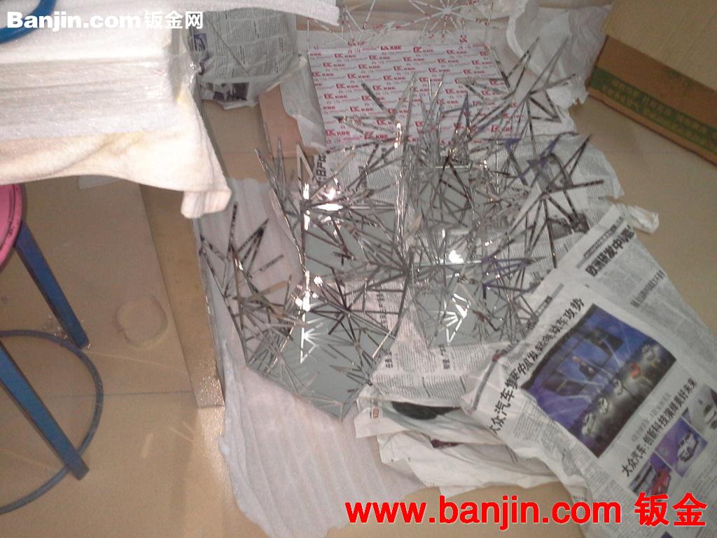 激光切割，不锈钢几何图案摆饰，不锈钢精品装饰品，不锈钢加工