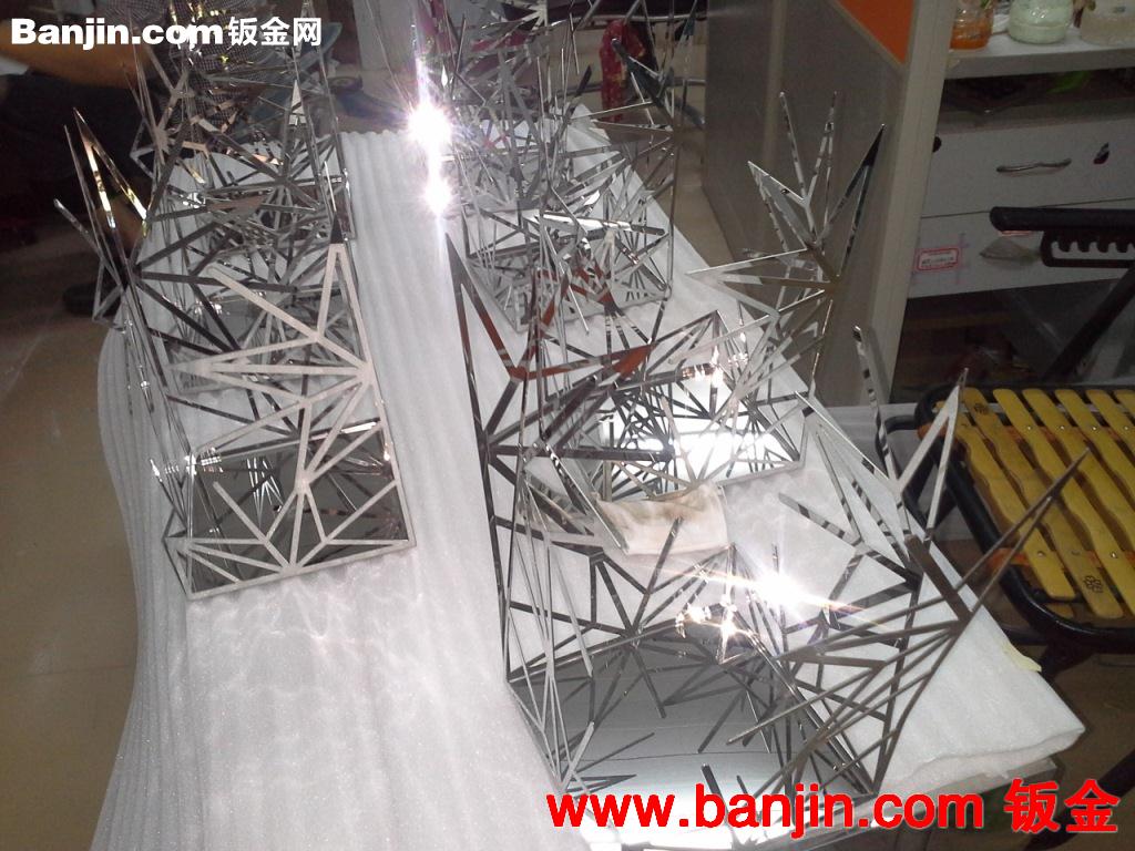 激光切割，不锈钢几何图案摆饰，不锈钢精品装饰品，不锈钢加工