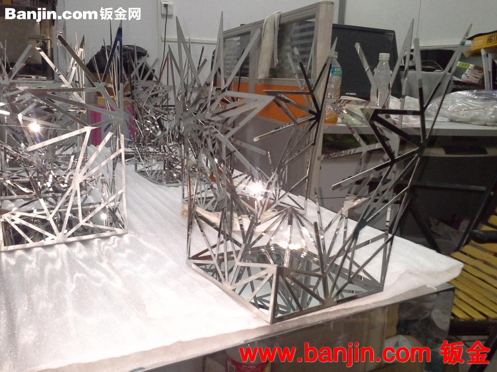激光切割，不锈钢几何图案摆饰，不锈钢精品装饰品，不锈钢加工