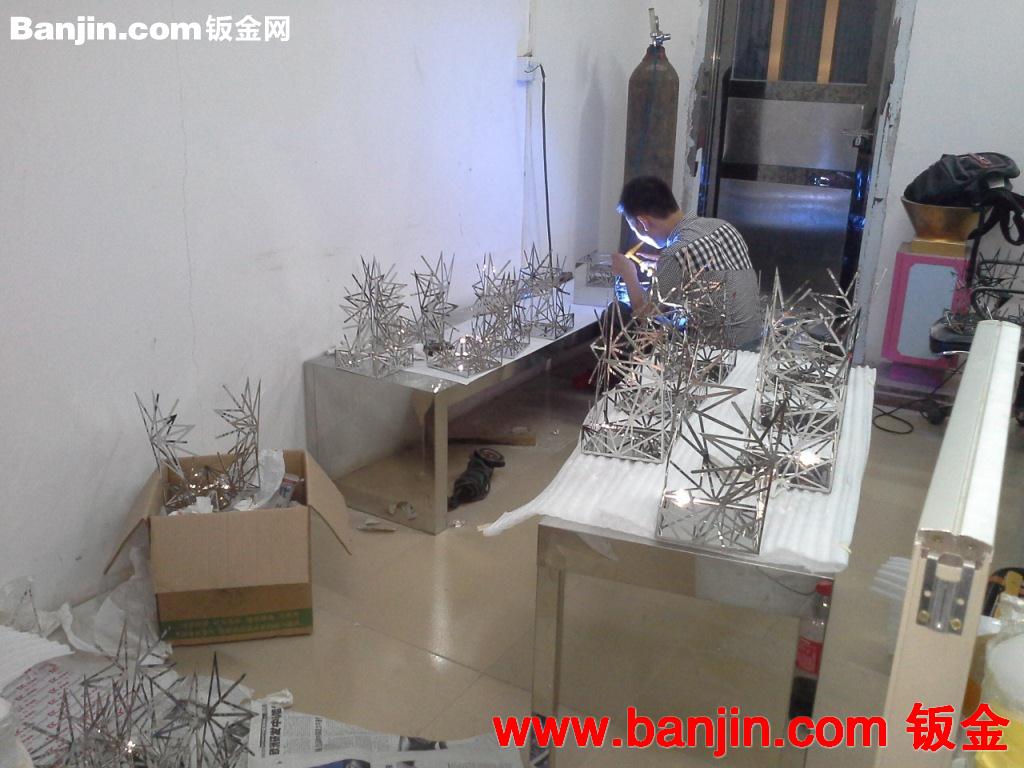 激光切割不锈钢钛金异形摆件，酒店家居装饰品