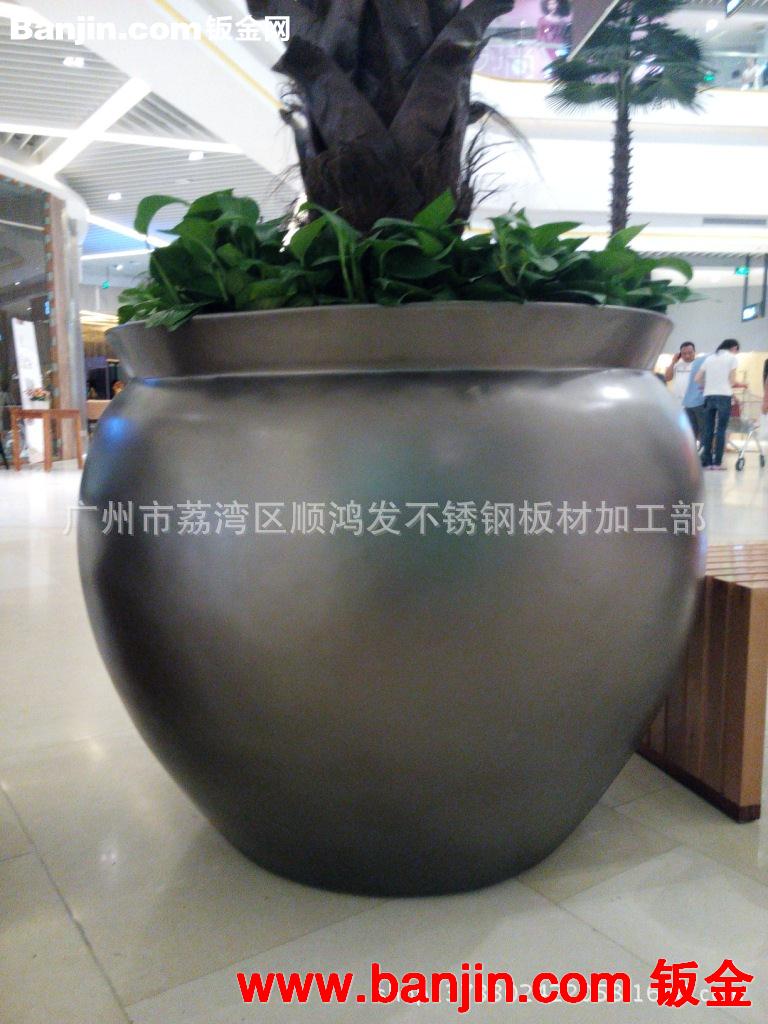 定做酒店 市政潭形不锈钢花盆商场不锈钢花瓶广场小区不锈钢花坛