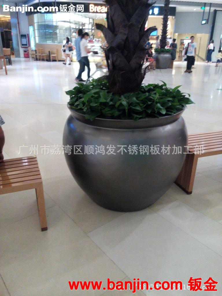 定做酒店 市政潭形不锈钢花盆商场不锈钢花瓶广场小区不锈钢花坛