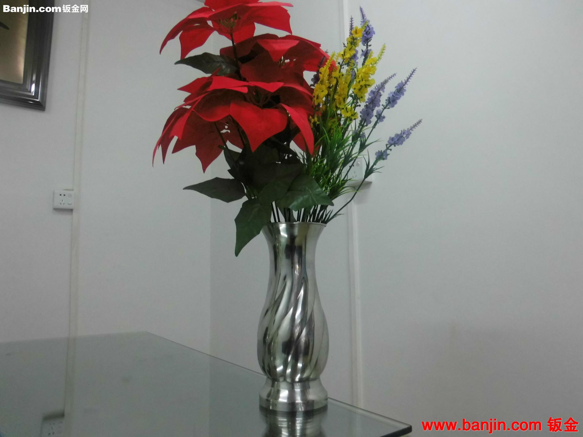 定做新型艺术不锈钢花瓶，精品插花器，酒店家居不锈钢摆件
