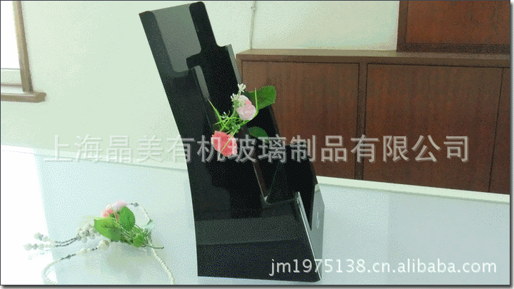 厂价订购表面光洁无滑痕黑色有机玻璃亚克力展架
