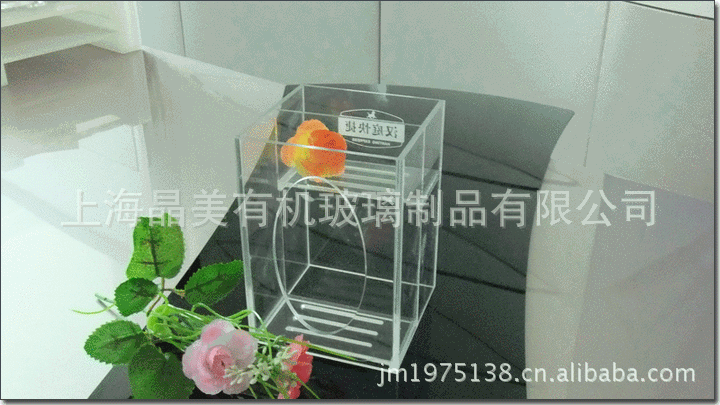 批发生产做工精美一次性用品有机玻璃盒子
