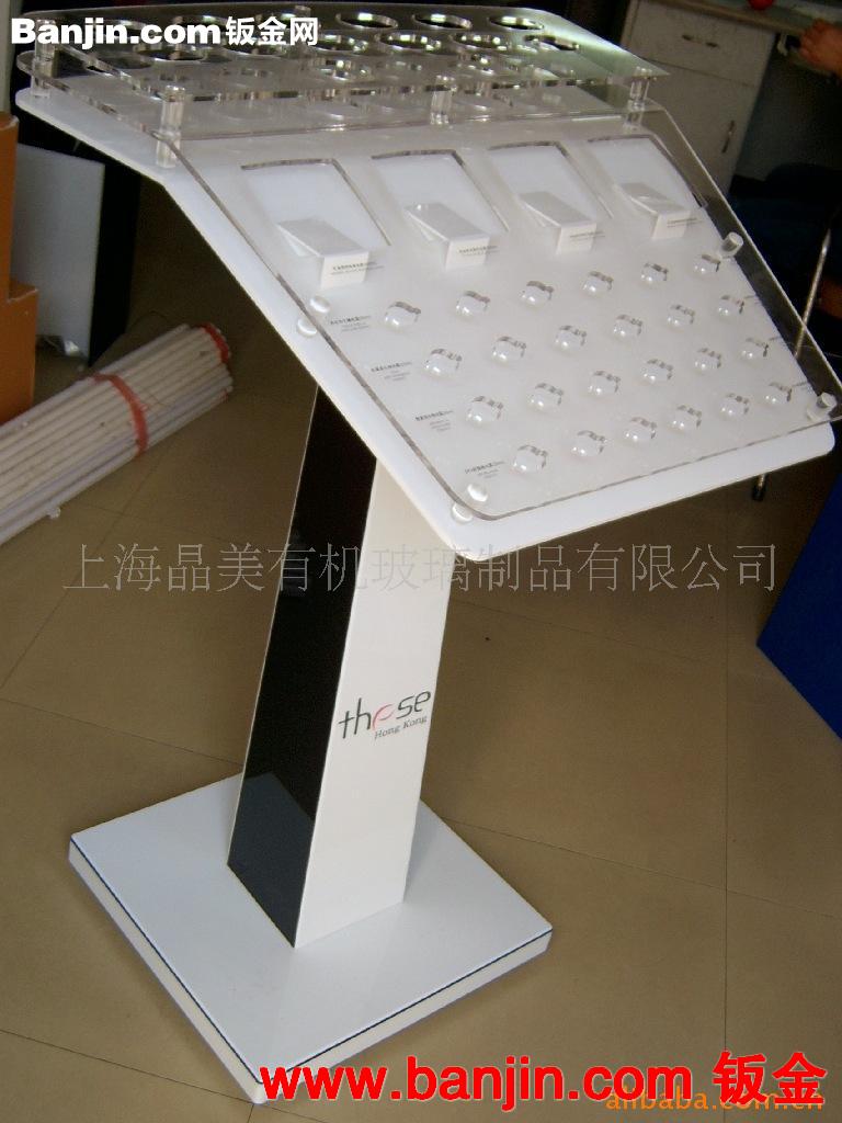 厂家出售高贵典雅精美化妆品有机玻璃亚克力推车