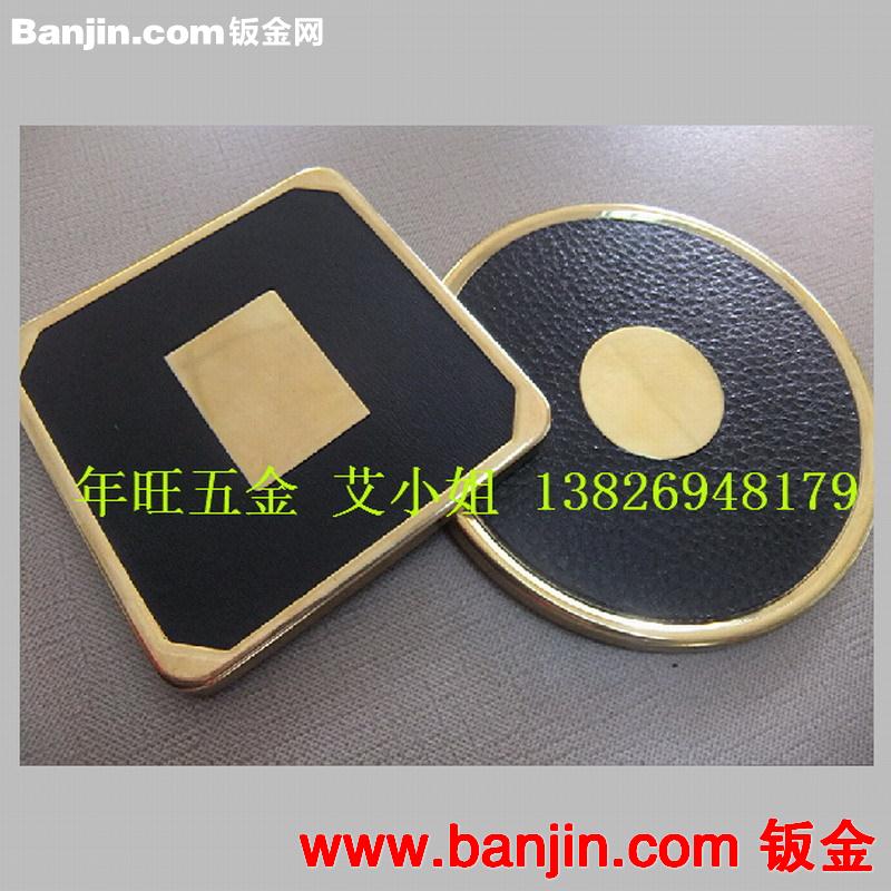 不锈钢杯垫 拉丝丝印杯垫 广告礼品杯垫