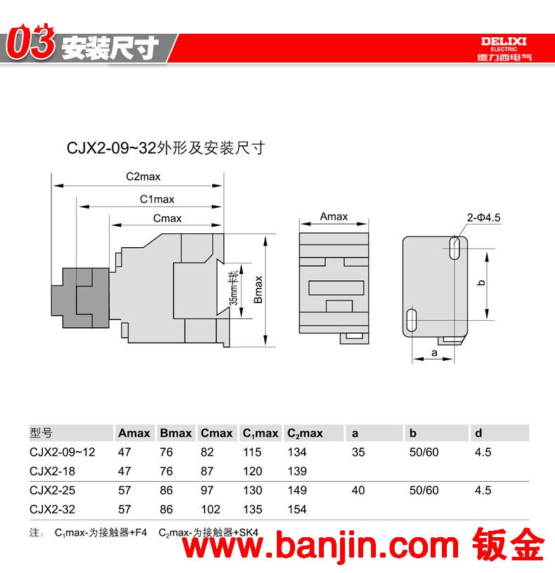 德力西电气 交流接触器CJX2-2510 220/380V线圈 家用 商城正品