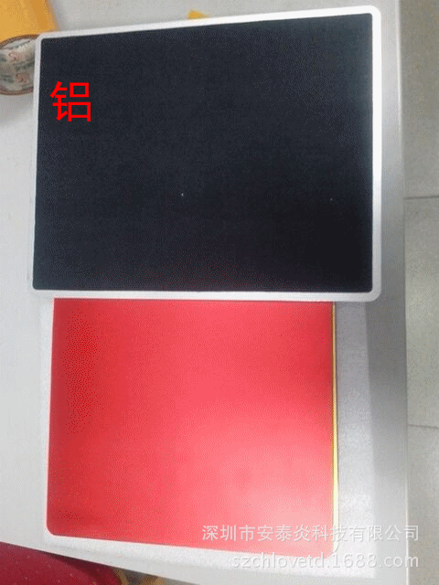 高档精品铝制鼠标垫超大超滑 铝合金金属亮边鼠标垫可定制LOGO