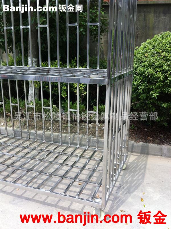 苏州 重庆 定做各类不锈钢物流台车 手推车 不锈钢架子