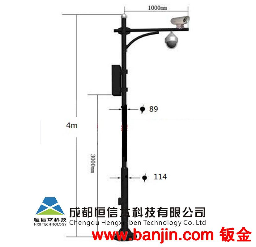 室外监控杆，云台立杆，灯杆 交通监控杆 监控杆 监控专用杆