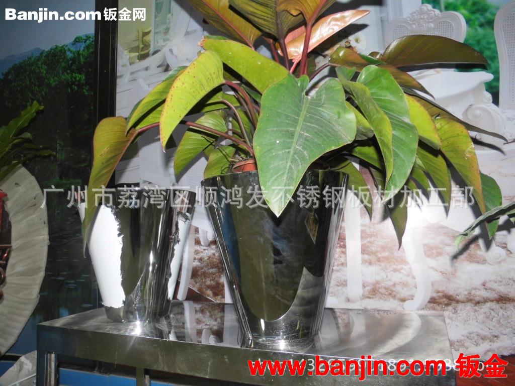 不锈钢花盆定做，花筒，花坛，形状大小可按客户需求，厂家直销